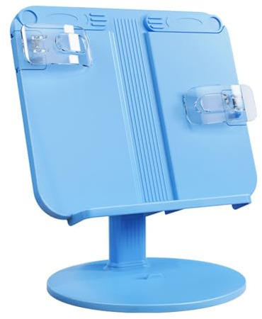 Verstellbarer Leseständer, Bücherständer Kochbuchhalter, Multifunktionales Lesegestell Kinder Buchständer für Küche Arbeitszimmer Büro Schule (Blau)