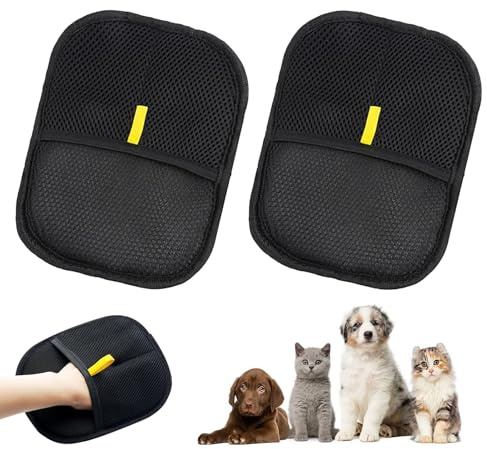 2 Stück Tierhaarentferner Handschuh, Wiederverwendbare Pet Hair Remover Glove Für die Pflege und Entfernung Unerwünsch für Glattes und Gesundes Fell, Für Kleidung, Möbel und Sofa
