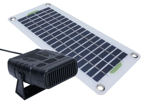 Annadue Réfonce de Panneau Solaire Portable, Réchauffeur de Panneau Solaire 30 W pour Hangar, Chauffage en Serre Kit alimenté, Séchage Chauffant pour Animaux de Compagnie