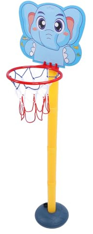 Riuulity Höhenverstellbares Basketballkorb-Set für Kleinkinder, Zum Spielen zu Hause, Drinnen und Draußen, Verbessert die Sportlichen Fähigkeiten von Kindern, Kunststoffmaterial