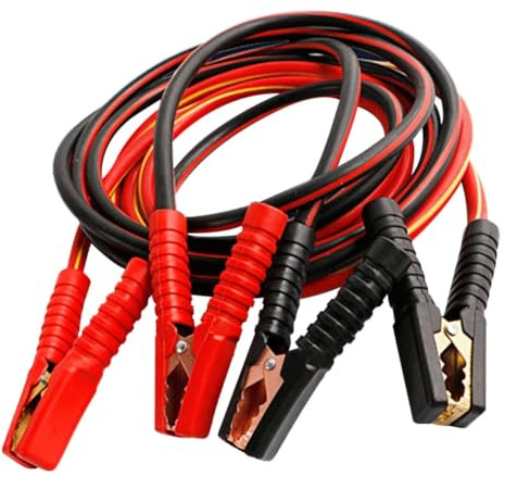 1 Pair 2.5M 1000A Booster Cables, Emergency Jump Starter Leads with Clips for Car Battery Ignition Start