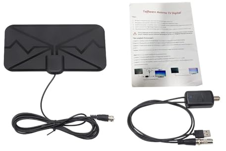 Matybobe Amplificador de Señal de Antena TV Interior Digital 4K Antena Digital TV HD Más Canales para Oficina en Casa