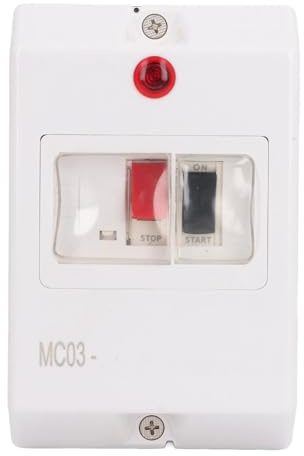 Jeanoko Disjoncteur de Moteur, Disjoncteur de Protection de Moteur électrique avec Lampe de Signalisation, pour Charges Inductives Capacitives Résistives