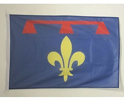 AZ FLAG Pavillon Provence nouveau 45x30 cm Maille Bloquée Anneaux Plastique | Usage extérieur et nautique Pavillon nautique provençal résistant aux intempéries avec coutures doubles et bords renforcés