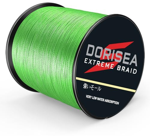 Dorisea Extreme Braid geflochtene Angelschnur, 100 % PE, 100 m, 2,7–250 kg getestet, abriebfest, unglaubliche Superline, kein Dehnen, kleiner Durchmesser