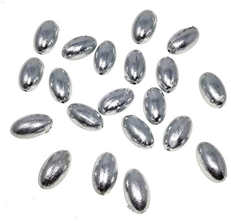 FLADEN Fishing - 20 x Bulk Pack of Pierced Bullet Non-Toxic Drilled In Line Weights Available in 4g 6g 10g 13g 18g 25g and 30g for Ideal for Dead-Bait Pike Float Fishing (4g / 0.14oz)
