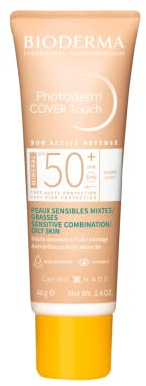 Bioderma Photoderm Cover Touch SPF50+ Light High Protective Color Sun Cream mit Intensivdeckender Wirkung für Misch- und fettige Haut 40ml
