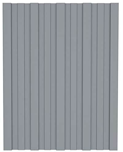 Gecheer 36 STK. Dachpaneele Dachpfannen Profilblech Trapezblech Dachblech Stahlblech Trapezbleche Dachplatten Verzinkter Stahl Silbern 60x45 cm