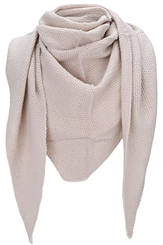 irisaa Damen Schal, weich Strickschal Dreieck, Deckenschal Herbst Winter Halstuch für Frauen und Mädchen, Lang dreieckstuch 195 * 80cm