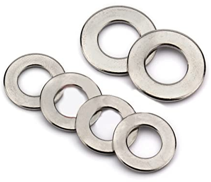 MACHSWON 100 Stück flache Unterlegscheiben 304 Edelstahl DIN125 flache Dichtungen M2,5 x 6 x 0,5 mm runde Ringe Dichtungsscheibe Metallhalter Ring Schraubverschluss Hardware Zubehör