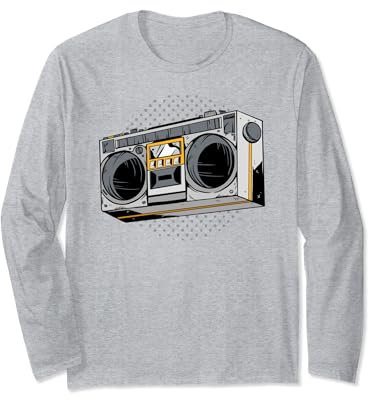 Vintage Radio 80s 90s Kassettenspieler Langarmshirt