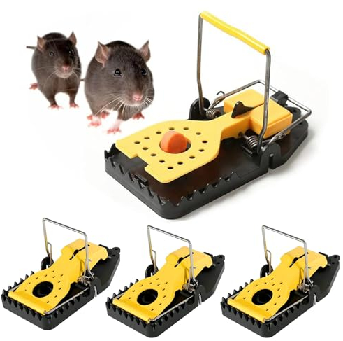 Yuqilin 4 Pièces Piege a Souris, Pédale Fromage Piege a Rat, Printemps Tapetteà Souris, Piège à Souris, Reutilisable Piege Souris, pour Intérieur Cuisine Maison Jardin