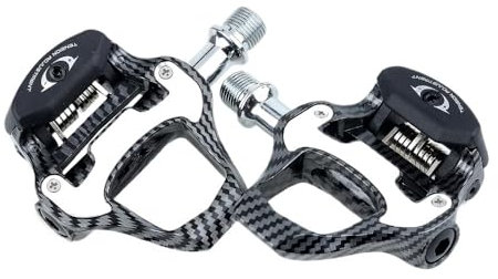 MTB Pedale Rennrad Pedal Carbon Faser Muster Ultra Licht Lager Pedal Selbst-Locking Fahrrad Professionelle Pedale Pedale Fahrrad (Color : Carbon Pattern(Look))