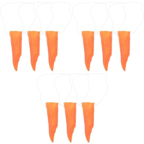 BESTonZON 9 Stk Karottennase Schneemannnase Selber Machen Weihnachtsschneemann Requisiten Zirkusnasen Verkleiden Party-schneemann-nase Weihnachtsschneemanndekorationen Vinyl Lustig Zubehör