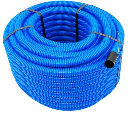 Unterirdisches Wellrohr M32 mm | Leerrohr Elektrorohr Erdwellrohr Blau | 5m 10m 25m 50m (25 METER)