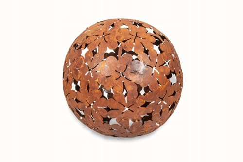 Kapaga - Gartenkugeln Rost - Kugeln für Außen - Deko Garten Vintage - Rost | Deko Garten für Kerzen - Kugeln für Draußen - Kugel Außen - (Klee, 23 cm)