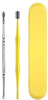 Paquete de 2 Cucharas Limpiadoras de Oídos, Herramienta de Limpieza de Oídos en Espiral, Resorte en Espiral de Acero Inoxidable, Juego de Púas de Oído de Doble Extremo para