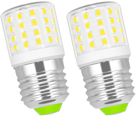 ASAIHKUN E27 Edison Glühbirne LED 6W Ersatz für 60W Glühlampe E27 Lampe Maiskolben 5000K Kaltweiss E27 Leuchtmittel AC230V 600LM 360° Abstrahwinkel Energiesparlampe, 2 Stück