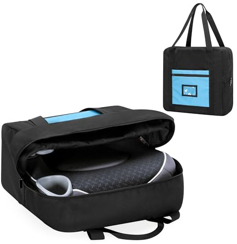 Teamoy Booster Seat Reisetasche für Flugzeug, Reisetasche von Kleinkind Booster Sitz für Esszimmerstuhl, Booster Bushion Tasche, Schwarz