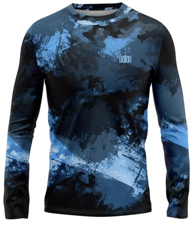 Made in USA Fishing Shirts for Men Long Sleeve Lightweight Dri Fit UPF 40+ Sun Protection Quick Dry Running Hiking Tshirts