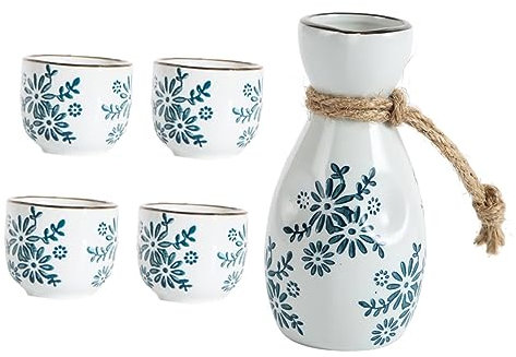 OFFSCH Sake-Topf Sake-Tasse Keramiktasse Weinbecher Sake-bechertopf Satz Für Zuhause Restaurants Hotels Glatte Oberfläche Ohne Grat