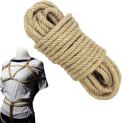 2*10 Meter Bondage Seil Bondageseile Fesselseil Weiches Hanfseil SM Handfesseln Armfesseln Fußfesseln Fesseln Set Sex Spielzeug Fesselspiele Requisiten für Paare Extrem BDSM Bett Bondage Zubehör