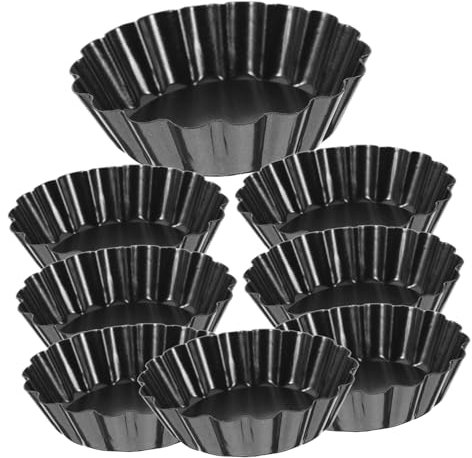 Cabilock Molde Para Tartaletas De Huevo 8 Piezas Antiadherente 3 Pulgadas Adecuado Para Hornear Tartas Mini Tartas Para Postres