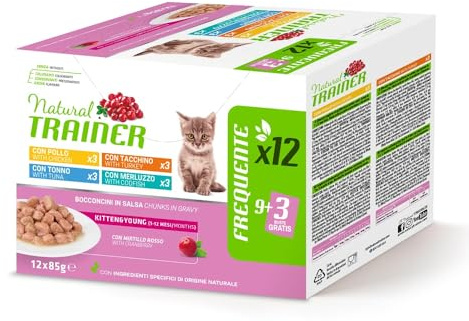Natural Trainer Cibo Umido per Gattino Multipack Kitten 12 x 85