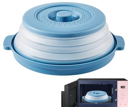 Cubierta De Microondas - Microondas De Microondas Con Tapa | Hoja De Basura De Vapor Plegable | Cubierta De Microondas Con Suelo Adecuado Para Protección De Salpicaduras, Vapor E Incluso Calefacción D