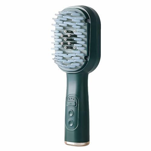 ThreeH Brosse de massage pour soin du cuir chevelu avec luminothérapie LED - Vibrations électriques - Stimulateur de croissance des cheveux pour des cheveux plus épais - Vert