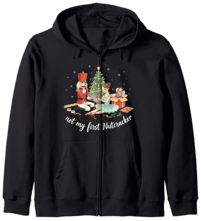 Funny Not My First Schiaccianoci Balletto Natale Felpa con Cappuccio