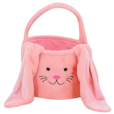 Cesta Pascua, Cesta de Pascua con Orejas de Conejo, Cesta de Pascua para Niños, Cesta de Pascua para Rellenar, Canastas de Regalo para Niños Huevos de Pascua Decoración