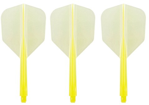 Condor Zero Stress Flight System - Small Clear Yellow - Dart Flights Medium