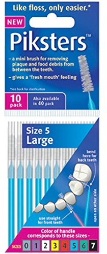 Piksters Interdentalbürsten 10 Stück blau, 0,70mm, 3er Vorteilspack (3x 10 Stück)