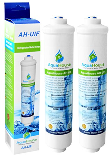 2X AquaHouse UIFH Compatible for Haier 0060823485A Kemflo Aicro Water Filter for Haier, CDA, Firstline, Frigistar refrigerators