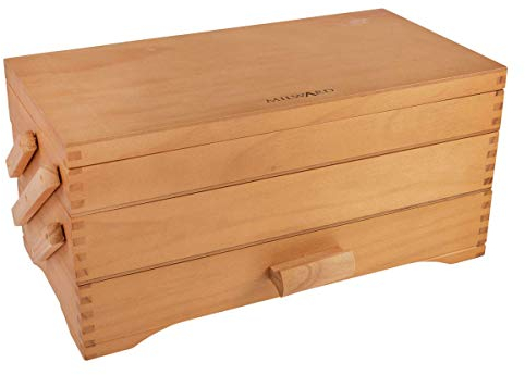 Milward Kiefernholz Cantilever Craft Hobby Nähen Aufbewahrungsbox, Holz