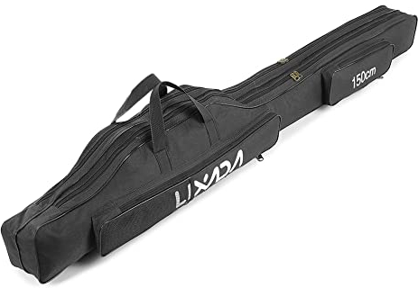 Lixada Angeltasche Rutentasche Rutenfutteral Angelkoffer Fischen-Beutel-beweglicher faltender 100cm/130cm/150cm