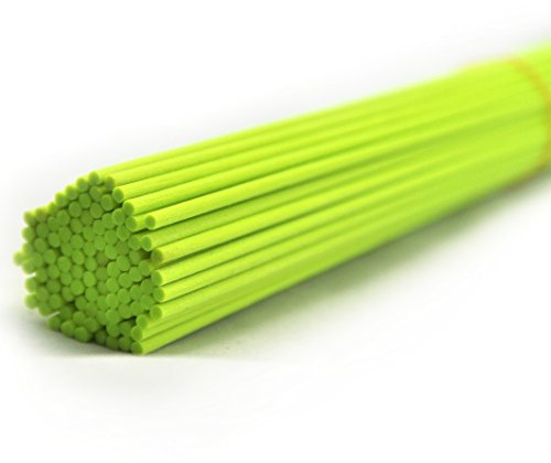 100 Pezzi bastoni di ricambio per diffusore a fibre per profumo fragranza (Verde fluorescente, 20cm*3mm)