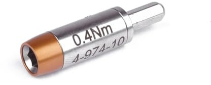 Ambre TorquEline Adaptateur de couple 0,4 Nm pour embouts C4 (4 mm hexagonal) | Outil de serrage pour embouts et outils de maintien | Acier allié | Précis pour min. 20 000 clics