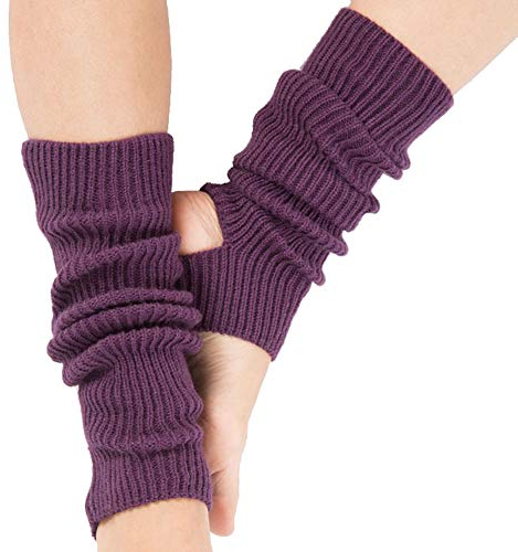 Ecroon Damen Mädchen Ballettstulpen mit Fersenloch Beinwärmer Ballett Yoga Stulpen Legwarmer Beinstulpen ca. Stützstrümpfe