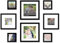 Americanflat Set Cornici Foto da Parete e da Tavolo Quadrate, 8 Pezzi, Nero - Composizione Cornici da Parete con Vetro Infrangibile - Due da 28x28 cm, Due da 20x20 cm e Quattro da 10x10 cm