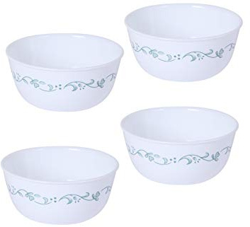 Corelle Country Cottage Glass 325ml Soup Bowl Pack of 4, Multicolor