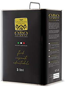 Huile d'Olive Vierge Extra ITALIENNE de Gnavolini Raccolta Sapore | Bidon de 3 Litres | Huile Evo de Cuisine Extraite à Froid