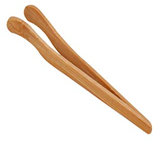 Bambus-Zange für Toast, aus Bambus, Küchenzange zum Kochen, Toast, Brot, Servieren von Lebensmitteln, zum Wenden von Fleisch Kongfu, Tee, Tee-Clip aus Holz, Lebensmittel-Tee-Pinzette