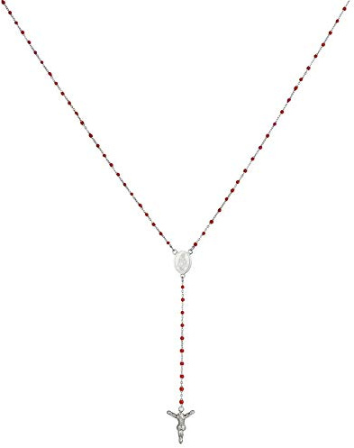 JewelryWe Schmuck Edelstahl Glas Anhänger Halskette Silber Schwarz Kruzifix Kreuz Jesus Christus Porträt 33 Zoll Kugel Kette Retro Herren,Damen