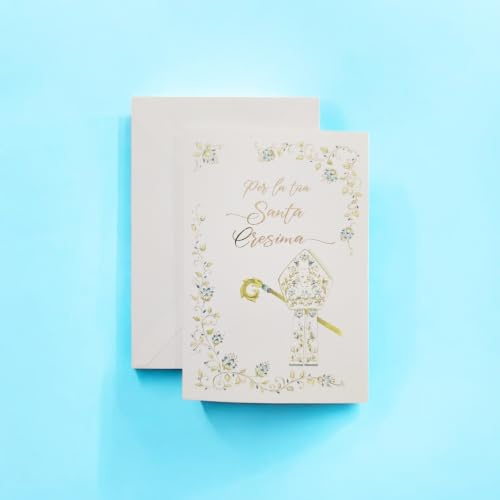 ARKRAFT Grußkarte Heilige Konfirmation 16 x 11 cm (SC12) | mit Warmgold-Verarbeitung und Prägung
