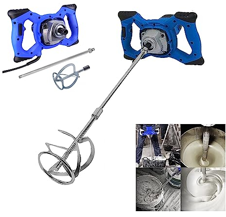 Paddle Mixer Drill - Electric Stirrer/Mixer with 6-Speed Gear Selection – 2600W Electric Mixing Paddle - Handheld Tool for Mixing Plaster/Paint/Mortar/Glue/Adhesive/Concrete
