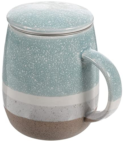 Yardwe Siebbecher Mit Deckel Lustige Kaffeetasse Bürotasse Kaffeetasse Porzellan Kaffeetasse Aus Porzellan Teebecher Esspressobecher Bierkrug Kleiner Wasserbecher Keramik Lila Ton Mann