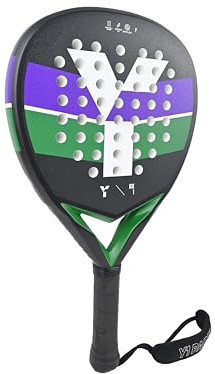 Y1 RX1 Padel Racket for Beginners – Teardrop Shape Mid-High Balance, Fibreglass Face, AirSpring EVA Core (10–13), Easy Power Comfort Control