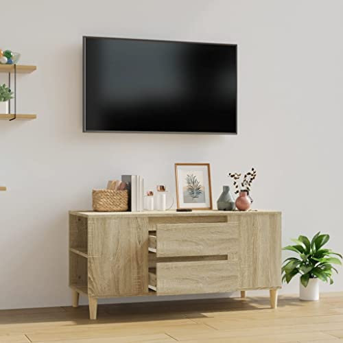 Mobile Porta TV Librerie per Soggiorno Mobili per IL Soggiorno Armadietti Decorativi Rovere Sonoma 102x44,5x50 cm Legno Multistrato Adatto a Soggiorni, Camere da Letto, Studi, Ingressi